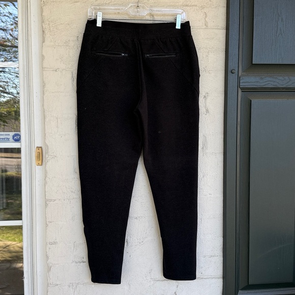 Athleta Venice Heathered Pintuck Pants Black Ponte Size Small - Picture 8 of 14